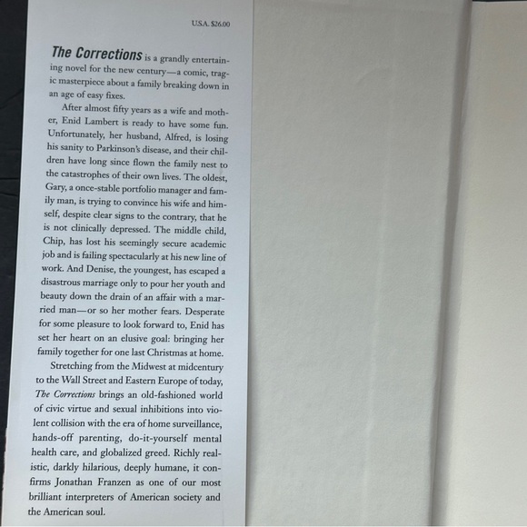 The Corrections by Jonathan Franzen | Contemporary Fiction | Hardcover Book - Picture 3 of 9